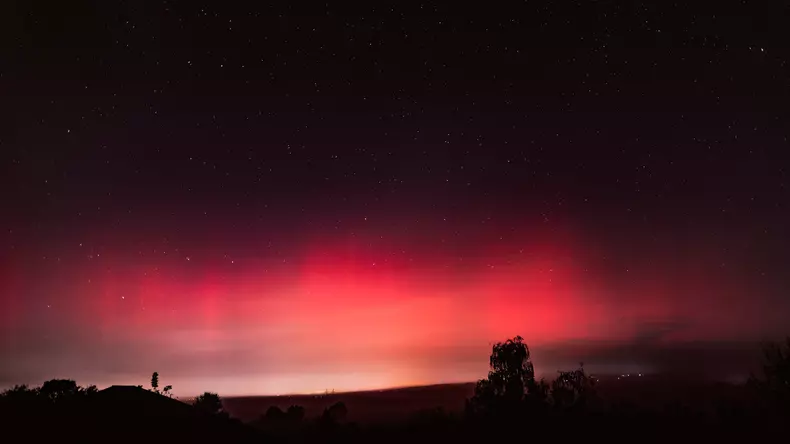 Aurora Boreală - Baia Mare. Foto Facebook Eduard Andrei Mociran