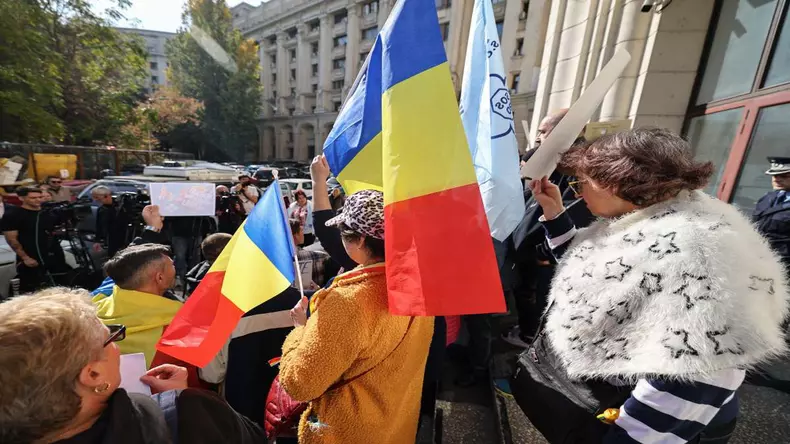 Diana Șoșoacă la Parchetul General, 31 Octombrie 2024 - Foto Vlad Chirea (9)