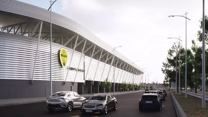 Așa va arăta stadionul din Brașov, care se va construi după ce actualul stadion Tineretului va fi demolat