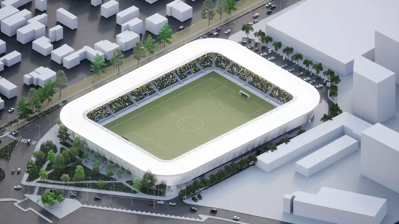 Așa va arăta stadionul din Brașov, care se va construi după ce actualul stadion Tineretului va fi demolat