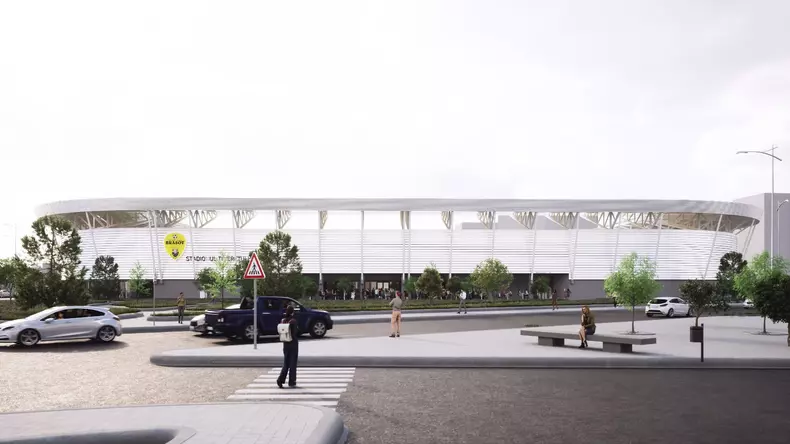 Așa va arăta stadionul din Brașov, care se va construi după ce actualul stadion Tineretului va fi demolat