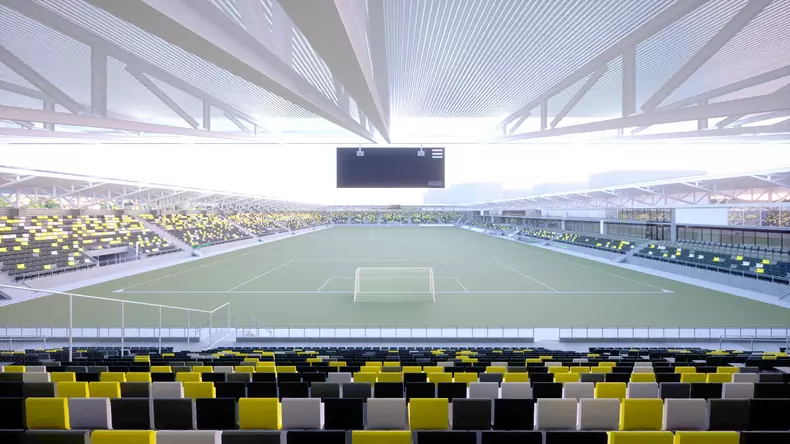 Așa va arăta stadionul din Brașov, care se va construi după ce actualul stadion Tineretului va fi demolat