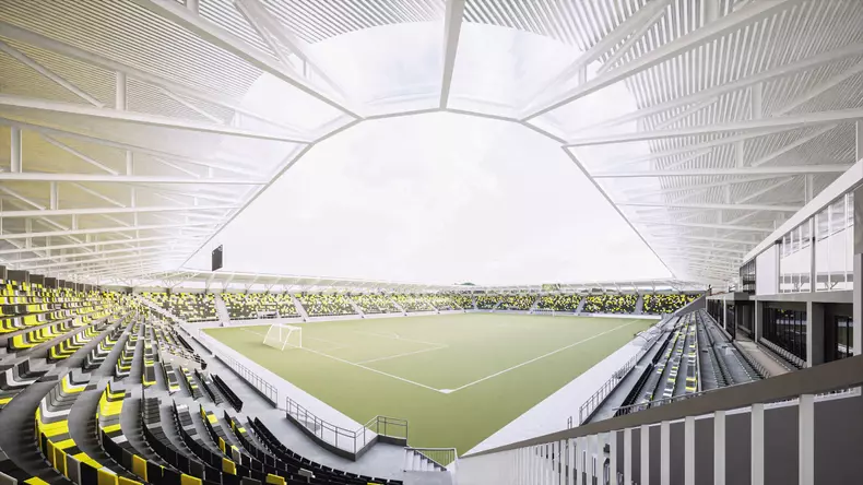 Așa va arăta stadionul din Brașov, care se va construi după ce actualul stadion Tineretului va fi demolat