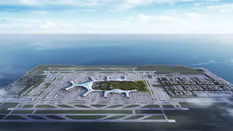cel mai mare aeroport constriut pe o insula artificiala din China (1)