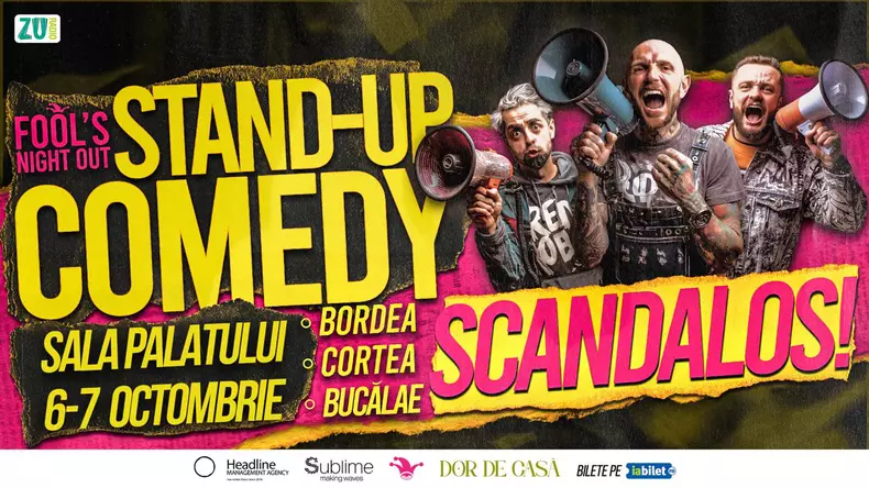 fools night out afis stand up comedy sala palatului octombrie 2025 catalin bordea nelu cortea radu bucalae (1)