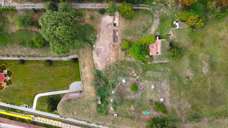 Imagini de la săpăturile arheologice din Cetatea Alba Carolina Foto Muzeul Unirii