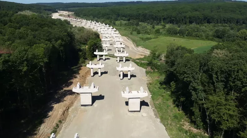 Santierul sectiunii Margina-Holdea a autostrazii Lugoj-Deva Foto - DRDP Timisoara (9)