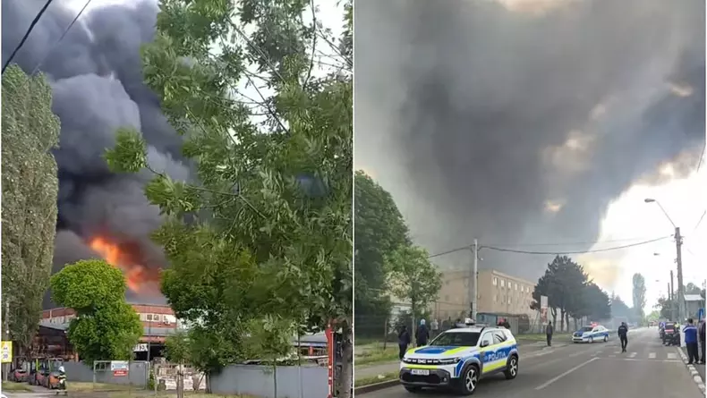 Incendiu depozit sector 6 Giulesti