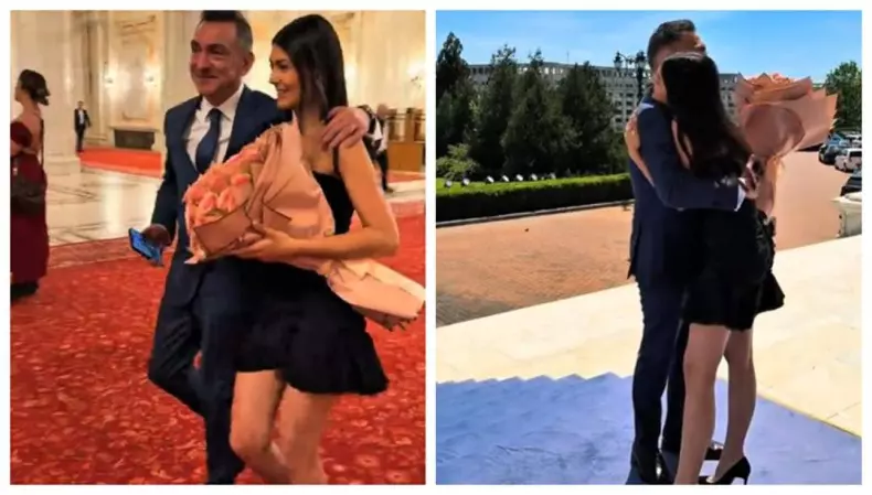 Ilie Dumitrescu si fiica lui