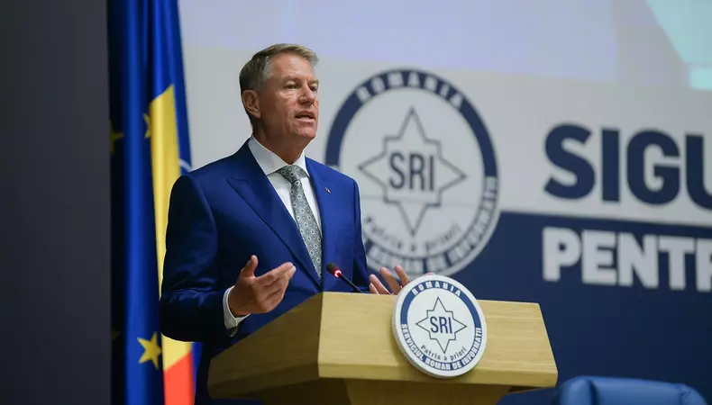 Klaus Iohannis, în sediul SRI. Foto: Administrația Prezidențială
