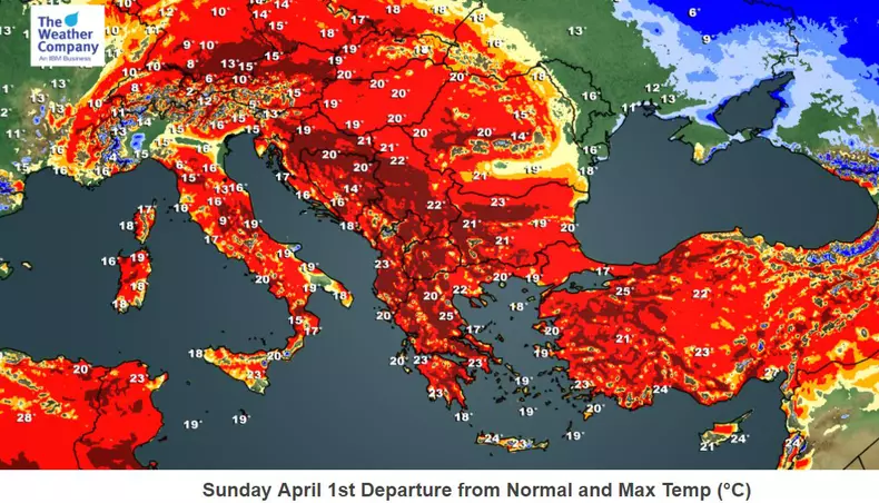 Meteorologii din Marea Britanie anunță schimbări de temperaturi în România
