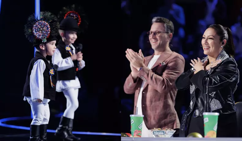 Doi frați de 3 și 7 ani au ridicat publicul în picioare la Românii au talent