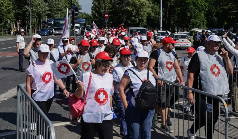protest sanitas bucuresti