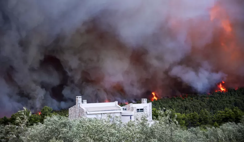 incendiu grecia padure