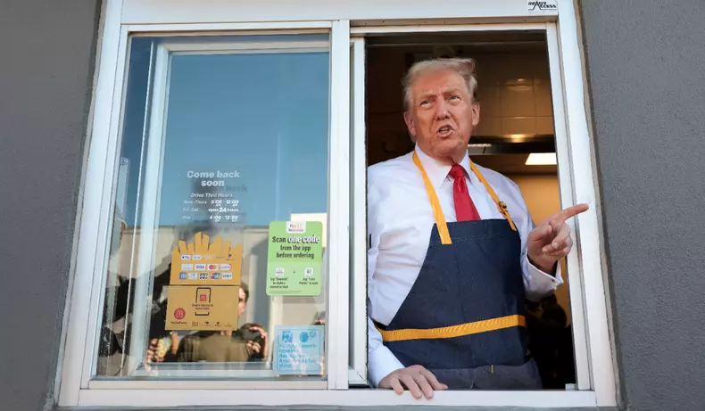 donald trump la mc donalds