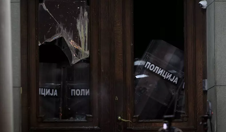 24.12.2023 Belgrade(Serbia) Politics/ opposition protest after irregularities during parliamentary and local elections O