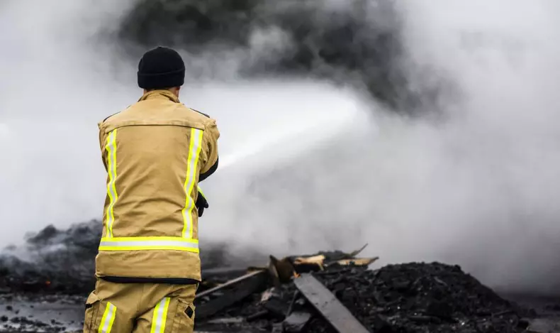 Bonfire caused fire damages in Scheveningen