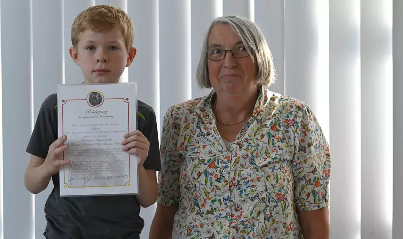 Press conference for the presentation of a Roman coin