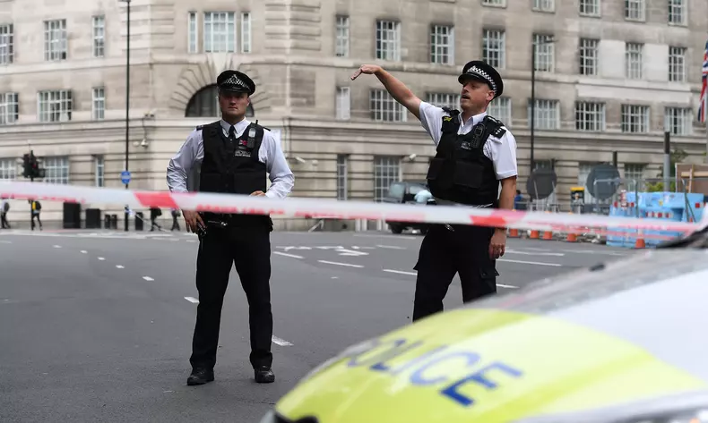 Car crashed into security barriers outside Houses of Parliament in London