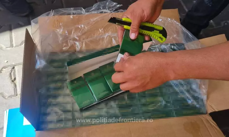 Țigări de contrabandă. Foto Poliția de Frontieră