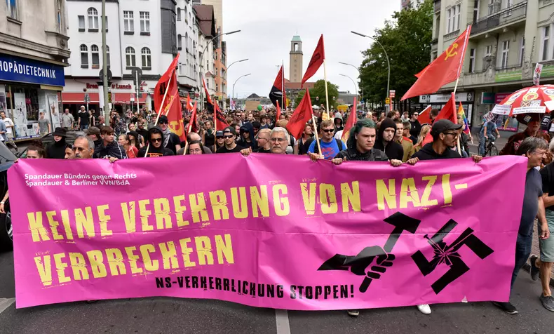 Counter-protests against far-right demonstration commemorating death anniversary of Deputy Fuehrer Rudolf Hess