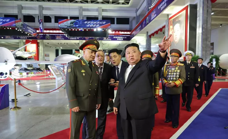 Russian Defence Minister Shoigu in North Korea