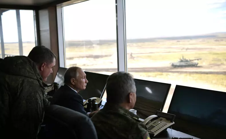 Russia's President Putin at Vostok 2018 military exercises in Transbaikal Territory