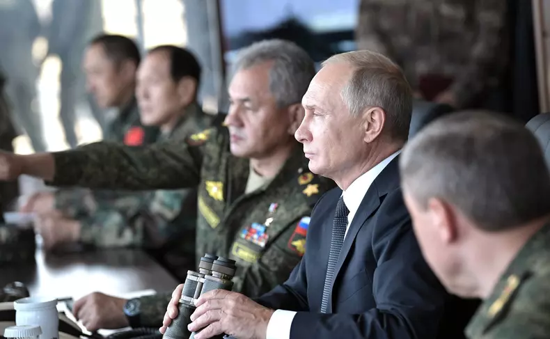 Russia's President Putin at Vostok 2018 military exercises in Transbaikal Territory