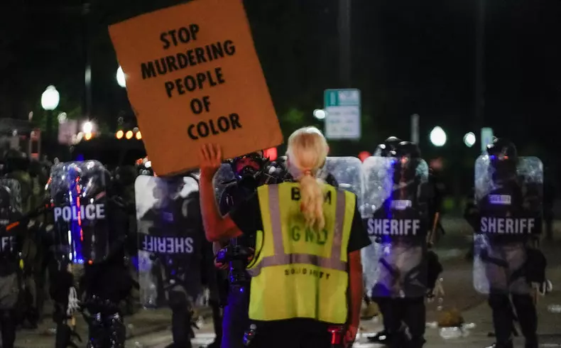Protest in wake of police shooting of Jacob Blake in Kenosha, Wisconsin