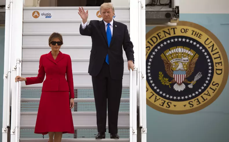 Donald Trump și Melania Trump au ajuns în Paris