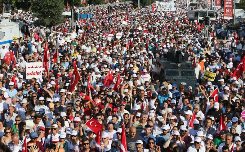 CHP opposition march from Ankara to Istanbul