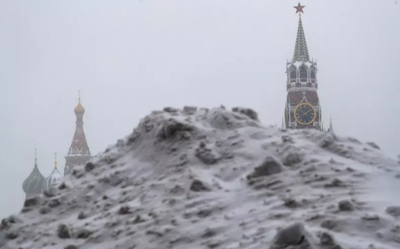 Heavy snowfall in Moscow