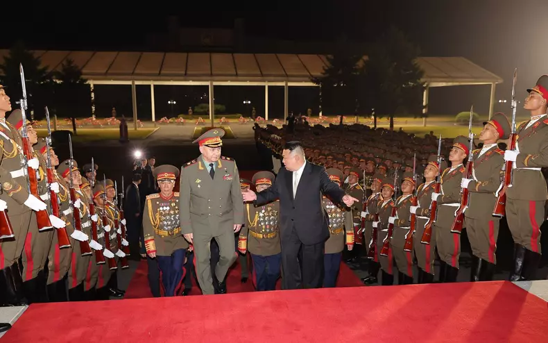 Russian Defence Minister Shoigu in North Korea