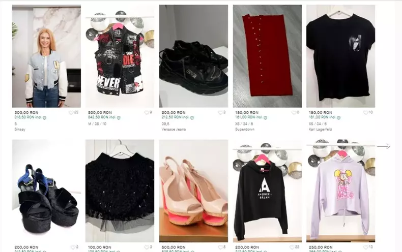 Andreea Bălan haine vinted