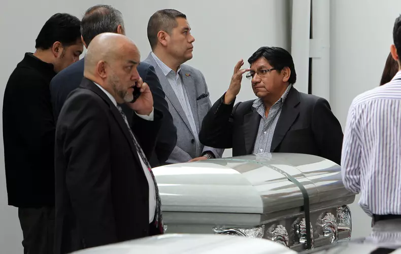 Preparations for velatory of the players of the Brazilian Chapecoense team