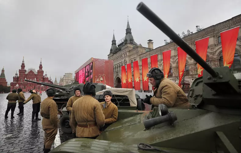 repeetiții pentru parada de Ziua Unității din Moscova