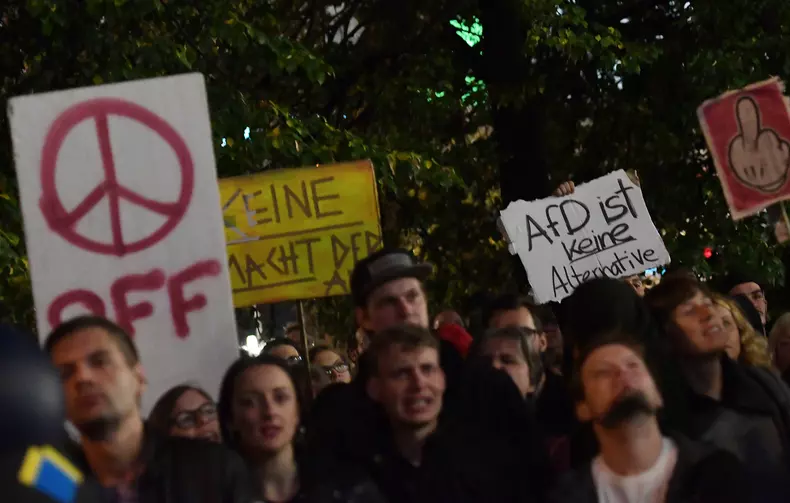 Protest against Afd in Berlin