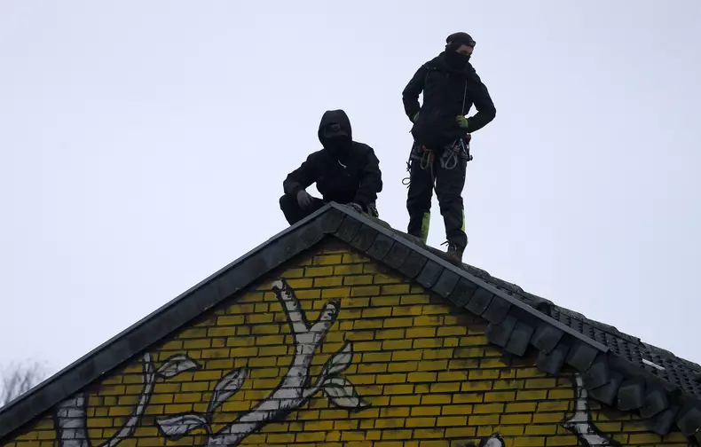 Demonstration against open pit lignite mining in German village of Luetzerath
