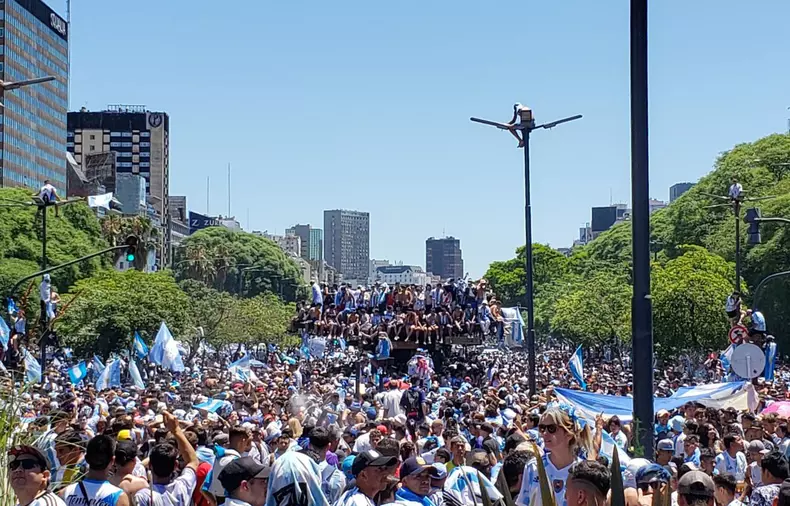 Victory parade for World Cup winner Argentina