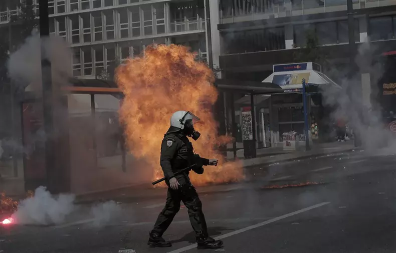 Violent protests erupt in Athens over deadly train crash in central Greece