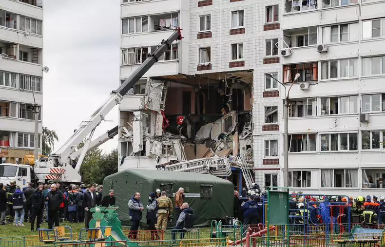 The gas explosion at a nine-storey residential building in Noginsk