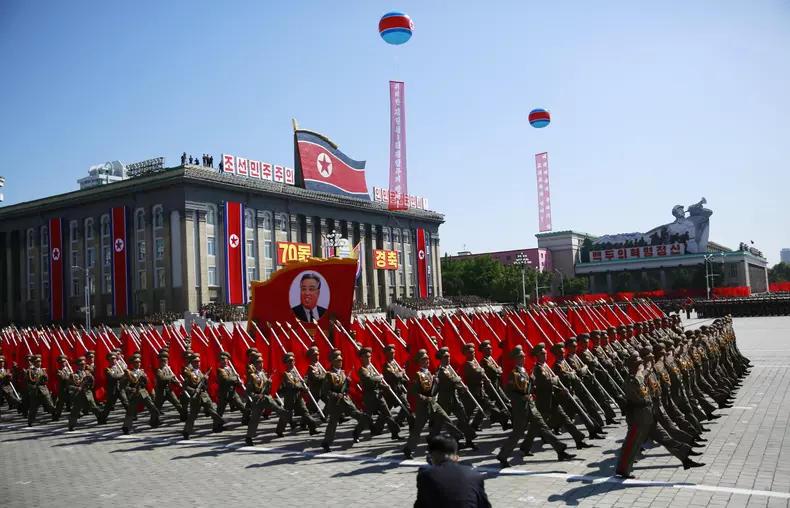 North Korea National Day and 70th anniversary of its Foundation parade