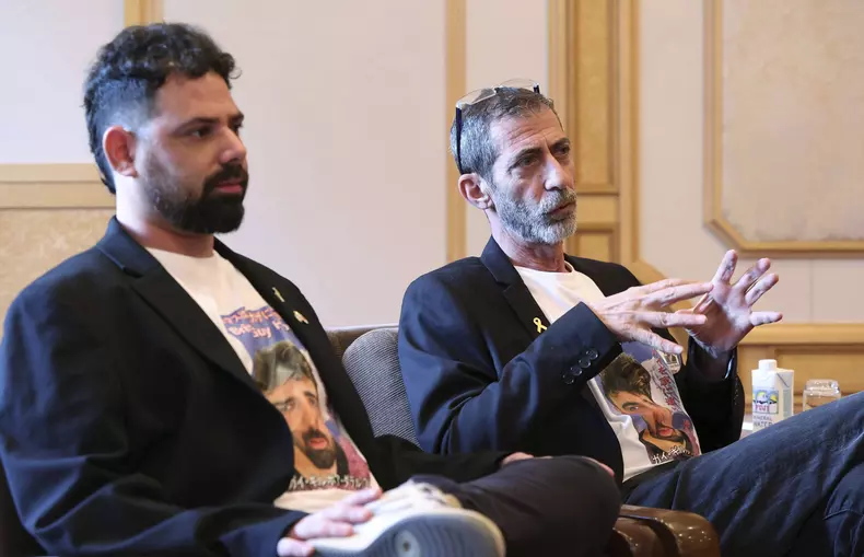Israeli father and son appeal for son's release from Hamas