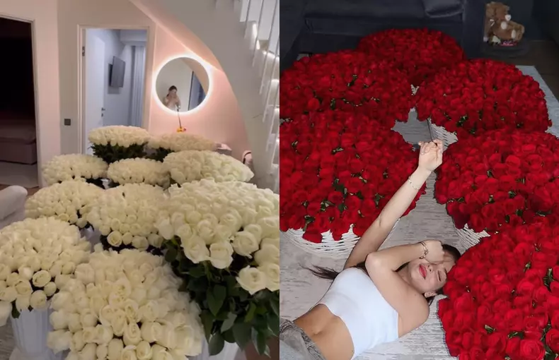 Andreea Bostanica a primit 2.000 de trandafiri de la iubit