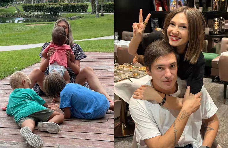 Radu Valcan si Adela Popescu copii