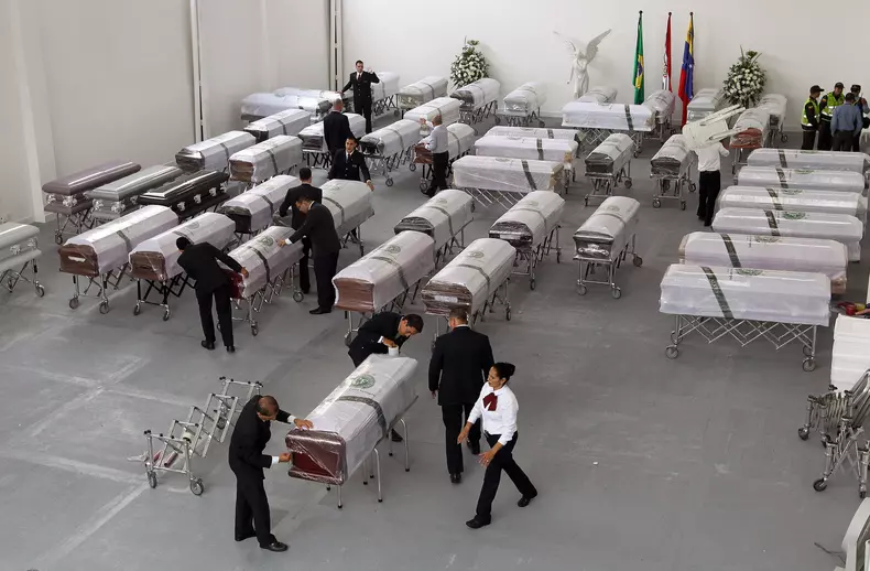 Repatriation of Chapecoense plane crash victims to Brazil