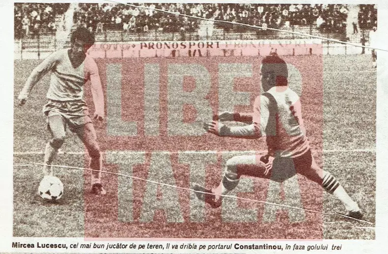 1979-Mircea Lucescu intr-un meci al Romaniei
