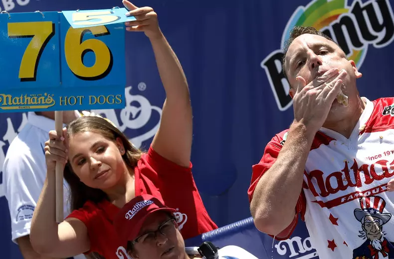 2021 Nathan's Famous Fourth of July Hog Dog Eating contest in Coney island