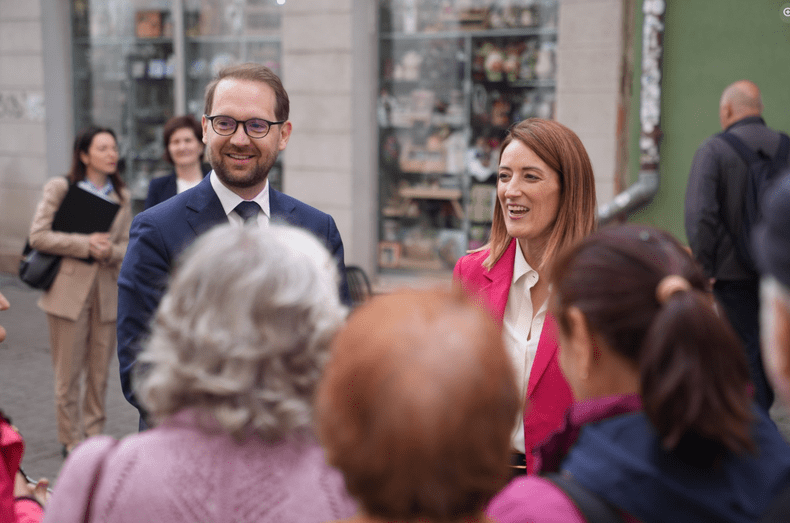 Roberta Metsola și Dominic Fritz  -3