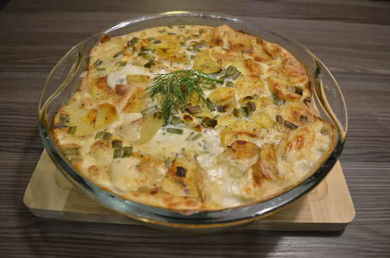 Cartofi la Cuptor cu smântână de caju